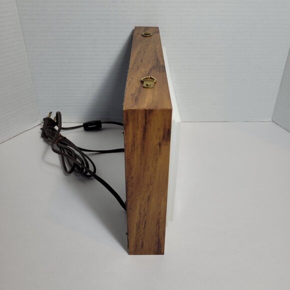 *SOLD* Heineken Beer Imported 12 Inch Backlit 1970 Wood Sign Tavern Trove Tested - Picture 8 of 11